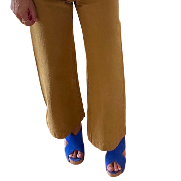 Splendid 70s vibe blue velvet platform wedges - Picture 7 of 7